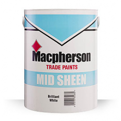 'Farba biała MACPHERSON  MID SHEEN EMULSION BRILLIANT WHITE 5L, 10L